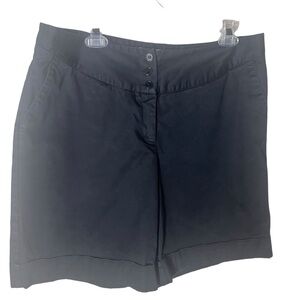 Worthington Black Size 14 Stretch cuffed Shorts 8.5” inseam